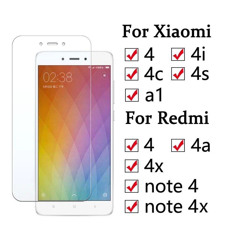 Защитное стекло для xiaomi redmi 4x 4a note 4 note4x 4 mi a1 Ksio mi 4 закаленное read mi A4 X4 Re mi A X Xio mi Xiaomei 9H