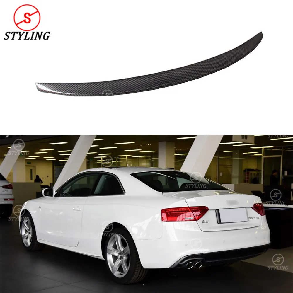 A5 Coupe спойлер из углеродного волокна S5 стиль для Audi 2010 2011 2012 2013 2014 2015 2016 задний
