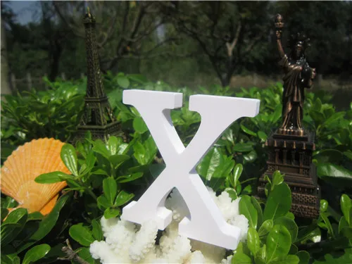 Отдельно стоящее украшение для домашнего декора 12 см из искусственного дерева, Деревянные белые буквы алфавита для украшения свадьбы, дня рождения - Цвет: X    12cm