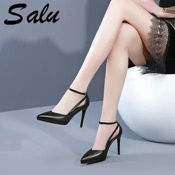 

Salu Pumps Women Shoes High Heels 8 Cm Stilettos Ladies Pump Black Thin High Heels Sexy Party Shoes Fashion Female