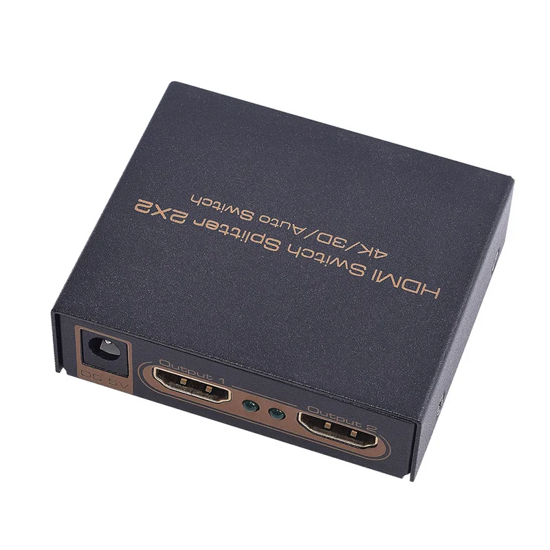 Larryjoe 2x2 HDMI переключатель сплиттер Full HD1080p 3D, 4 к x 2 к 2 в 2 Выход HDMI авто коммутатор видео аудио конвертер с адаптером питания