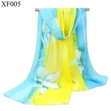 Top 2017 Women Summer Scarf Fashion Chiffon Silk Scarf Flowers Roses Hot Sell Bandana Printing thin shawl Scarves bufandas S083