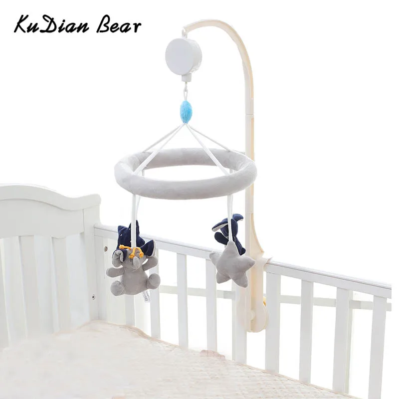 

KUDIAN BEAR Baby Toy Crib Mobile Newborn Rabbit Musical Box with Holder Arm Music Box Rotating Bed Bell Plush Toys BYC341 PT49