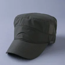 Классические винтажные мужские бейсболки из промытого хлопка с плоским верхом, регулируемая облегающая более толстая крышка, зимние теплые военные шапки для мужчин, военные шапки