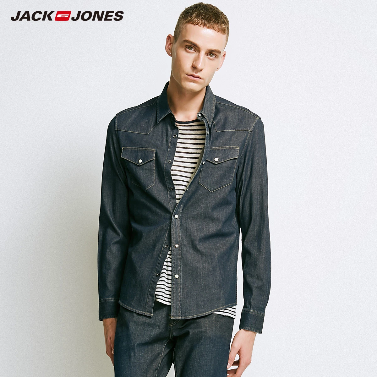 JackJones Men's Summer Pure Color Vintage Long Sleeve Denim Shirt Formal  Business Shirt Brand Man Dress Shirts J|217305535|Casual Shirts| -  AliExpress