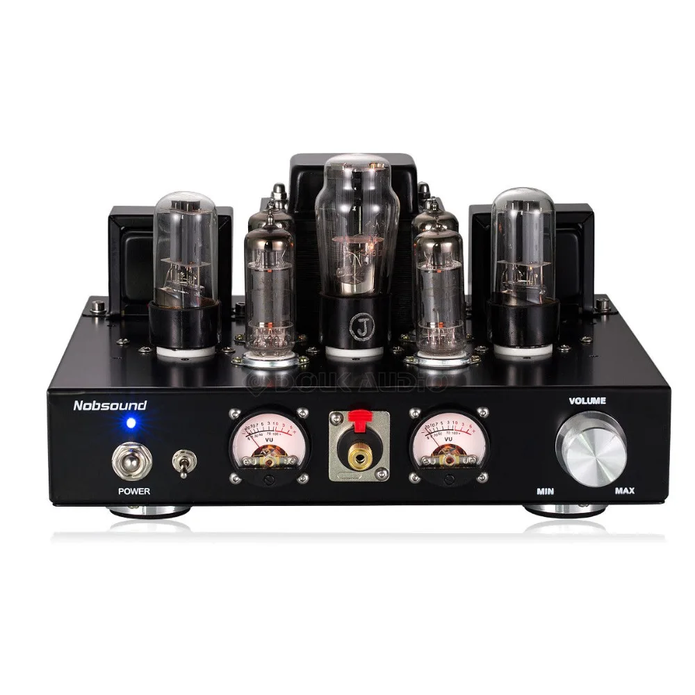 Nobsound Handmade HiFi 6P1 Vacuum Tube Integrated Amplifier Stereo Single-ended Class A Headphone Amplifier Black 12W + 12W 5 channel amp