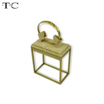 

Stainless Steel Rack With Linen Bracelet Display Show Case 9*5*15cm Jewelry Display Bangle Organizer Showcase