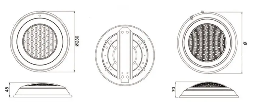 Круглый светодиодный подводный светильник AC12V IP68 круглая точечная лампа для