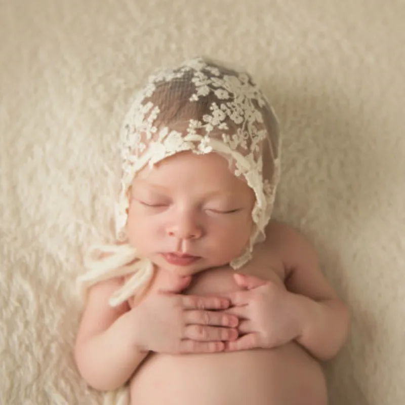 С кружевом и вышивкой детская шапочка из хлопка летняя детская шляпа для фотографирования новорожденных реквизит шапка для малышей Шапка, аксессуары для фотографий