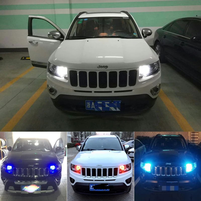 Белый 116-SMD 3157 T25 P27/7 Вт P27 7 Вт светодиодный лампы для Jeep Compass 2011 2012 2013 светодиодный DRL Габаритные огни