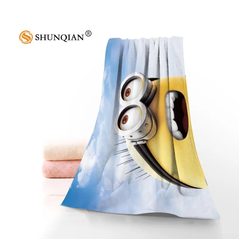 

New Custom Minions Towel Printed Cotton Face/Bath Towels Microfiber Fabric For Kids Men Women Shower Towels