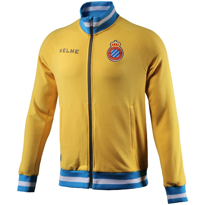 Kelme испанский ветрозащитный непромокаемый плащ с капюшоном тренировочная куртка спортивные брюки футбол Джерси 3881216