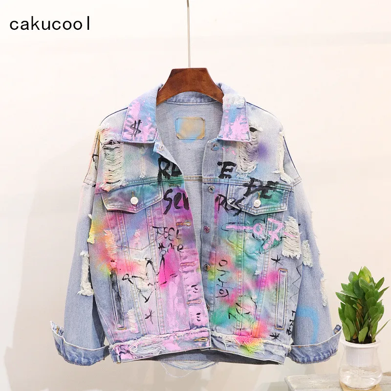 Spray Paint-effect Denim Jacket | ubicaciondepersonas.cdmx.gob.mx