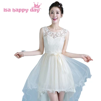 

champagne color vestidos de festa 2020 sweetheart short front long back sexy prom dress formal high low hi-lo dresses H4300
