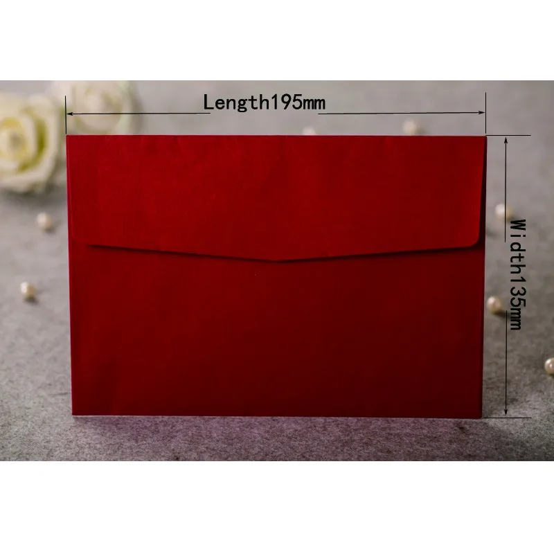 10 шт Красный 195*135 мм DIY бумажный бизнес-конверт подарочные карты конверты для свадьбы, дня рождения, вечеринки, пригласительные украшения, конверт