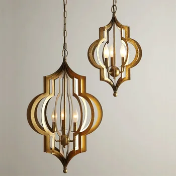 

2017 Sale Real Luminaria American Dining Room Bedroom For Personality Art Living Coffee Shop Loft Gold Chandelier