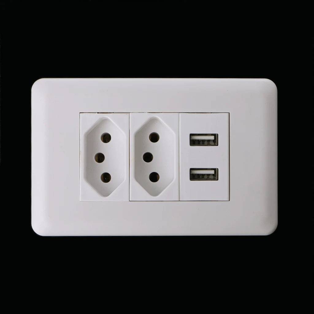 Настенная розетка с двумя USB портами 5 В 2 1 А|Электрические розетки| |