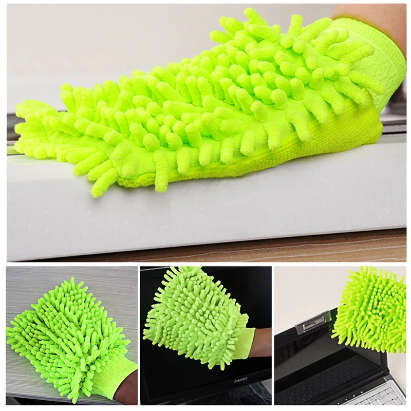 IVYSHION Durable Microfiber Car Window Washing Cleaning Cloth Duster Towel Gloves Household