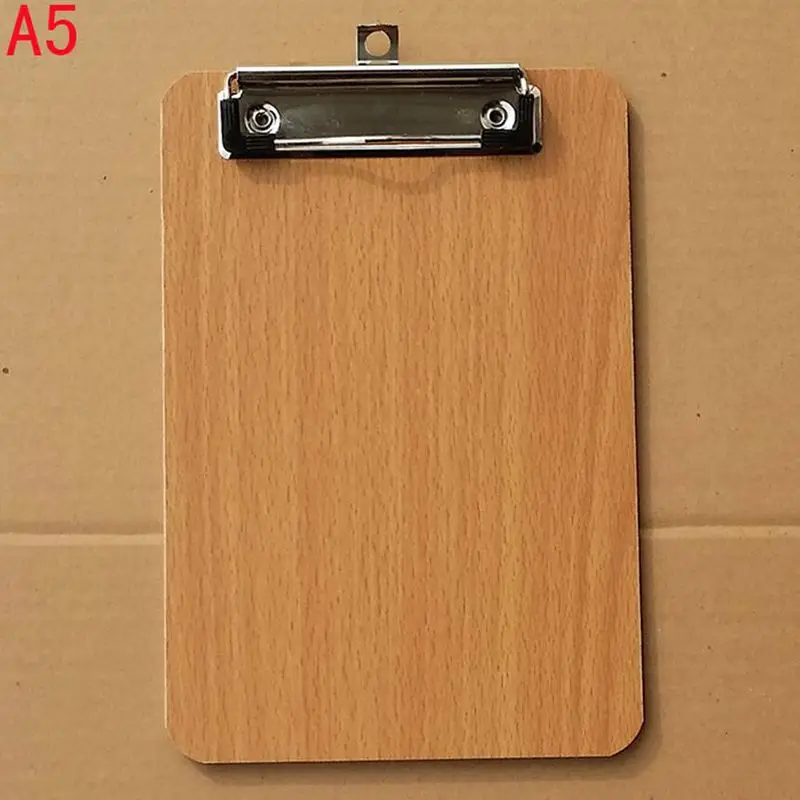 Big Sale A5 Board Clip Portrable Wooden File Clipboard Student School