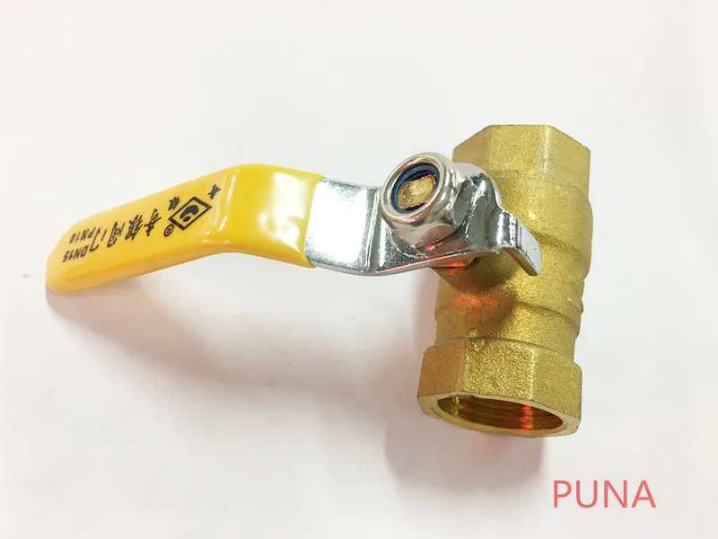 Женский к женскому 1/" PT нарезной желтый Рычаг Ручка латунный шаровой клапан