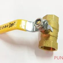 Женский к женскому 1/" PT нарезной желтый Рычаг Ручка латунный шаровой клапан