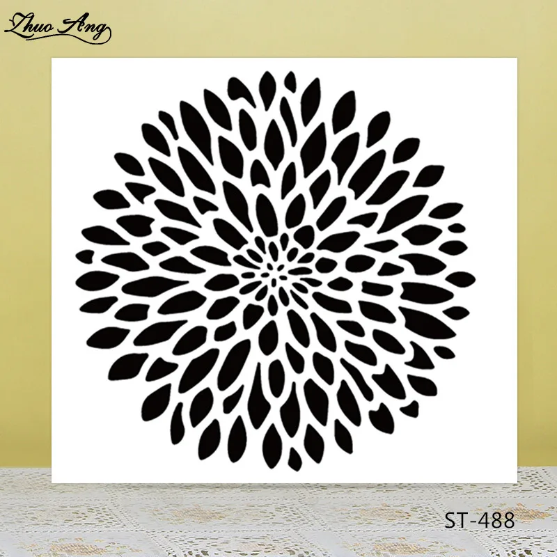 

ZhuoAng Circular design Transparent Clear Silicone Stamp/Seal for DIY scrapbooking/photo album Decorative clear stamp