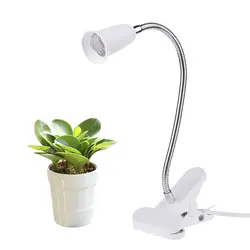 HUANJUNSHI E27 360 градусов гибкое светодиодный светать с держатель лампы клип комнатных растений развивать светодиодный светать