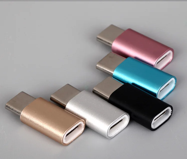 500 шт./лот* красочные металла USB-C Тип c мужчина к USB 3.0 Женский Для HTC Тип-c адаптер конвертер OTG Функция для MacBook 12 дюймов