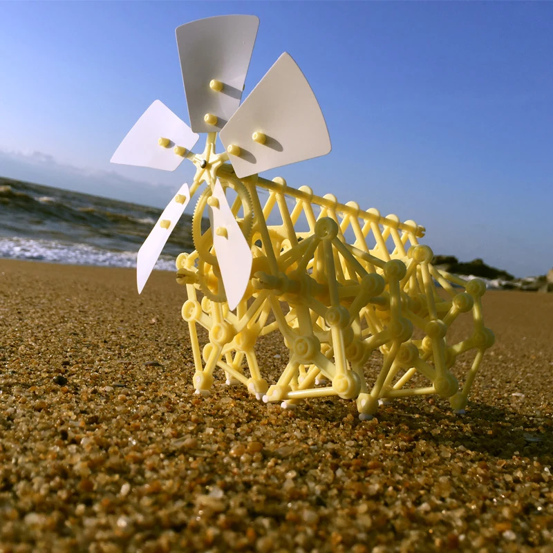 Быстрая головоломка ходьба Горячая DIY сборка strandbeest мощная модель ветряные комплекты ходунков робот игрушки подарки для детей