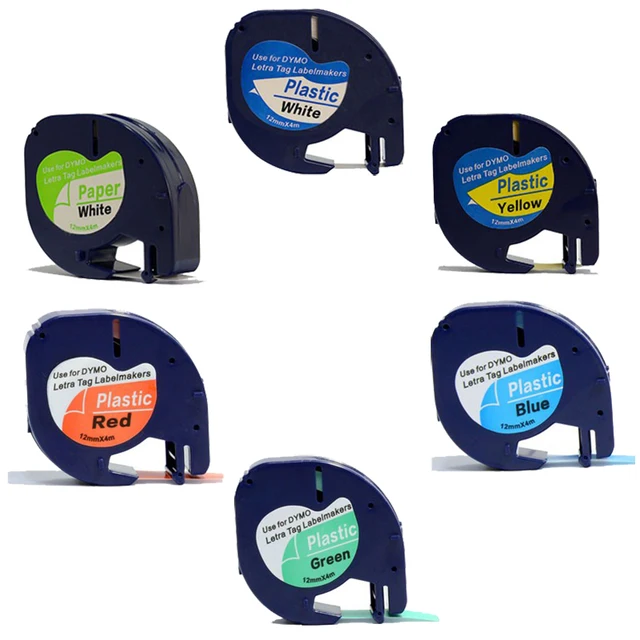 Best Price 6 pack/lot Compatible DYMO LT Mixed 91200 91201 91202 91203 91204 91205 Letratag label tape for DYMO plastic label printer Best Price 6 pack/lot Compatible DYMO LT Mixed 91200 91201 91202 91203 91204 91205 Letratag label tape for DYMO plastic label printer