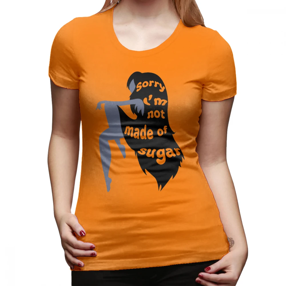 Футболка Marceline Adventure Time, не Изготовленная из сахарной футболки, повседневная женская футболка с коротким рукавом XXL, простая женская футболка с круглым вырезом - Цвет: Оранжевый
