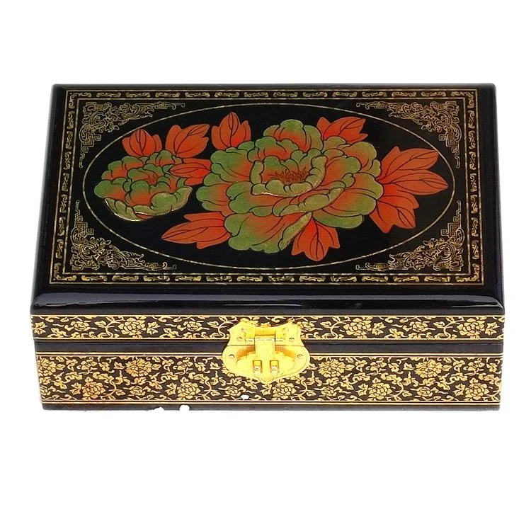 Лакированные деревянные креативные коробки для хранения гостиной, небольшие предметы, доступные цвета, Быстрая, свадебные стильные чехлы - Цвет: 21cm x 14cm x 8cm