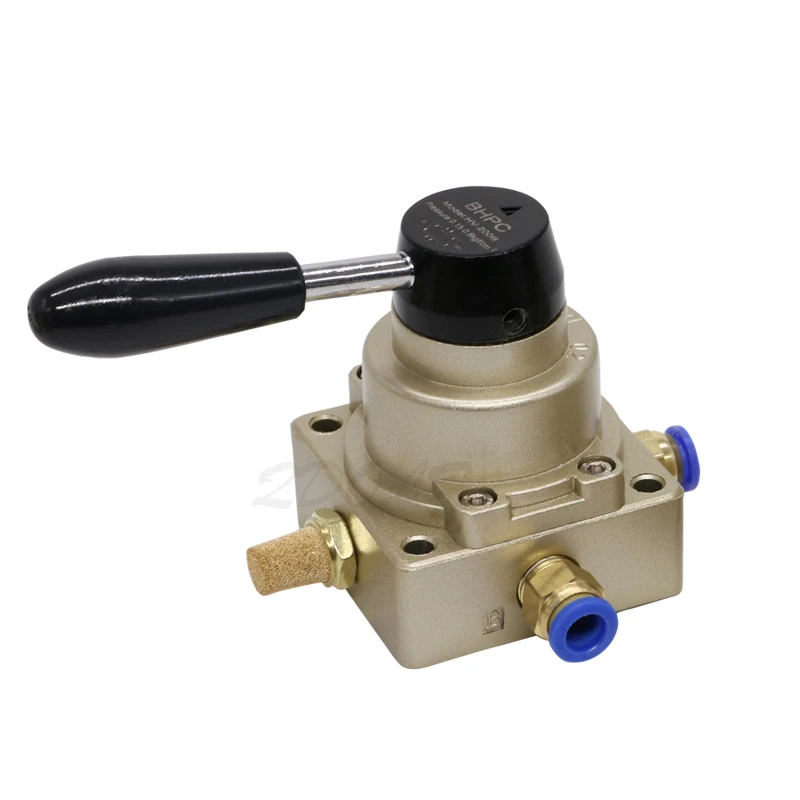 HV-02 HV-03 HV-04 4 Порты 3 Позиция Пневматический ручной переключатель клапан |