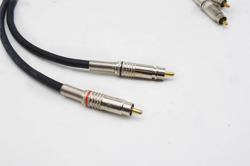 Медная трубка + фольга двойная защита аудиокабель RCA 2RCA на 2 для домашнего