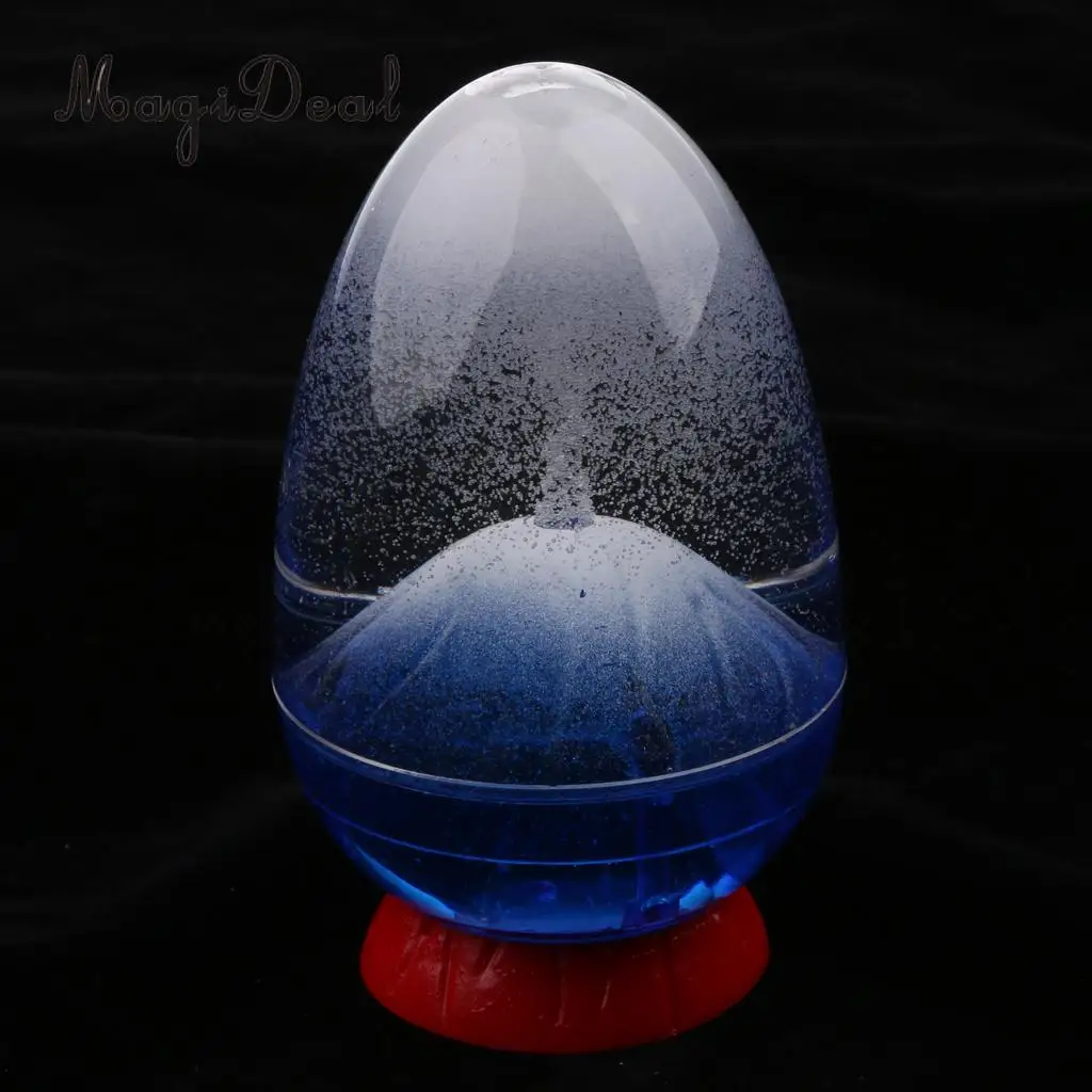 MagiDeal 1Pc Egg Volcano Eruption Liquid Hourglass Sand Timer for Bedroom Kitchen Home Decor Novelty Birthday Gift 3Colors