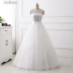 Скромное бальное платье Свадебные платья Длинные 2019 Пол Длина ручной работы Красочные цветы Vestido De Noiva