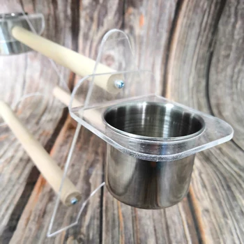 

Tripod small and medium parrot Acrylic grinding scratching desktop stand pet parrot standing frame training tool