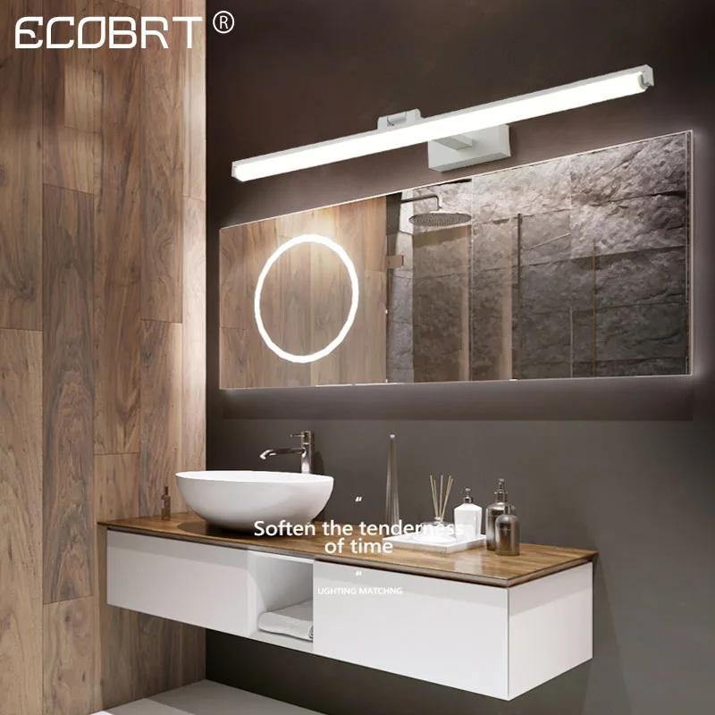ECOBRT настенный светильник Led подсветка для зеркала в ванной комнате черный/белый