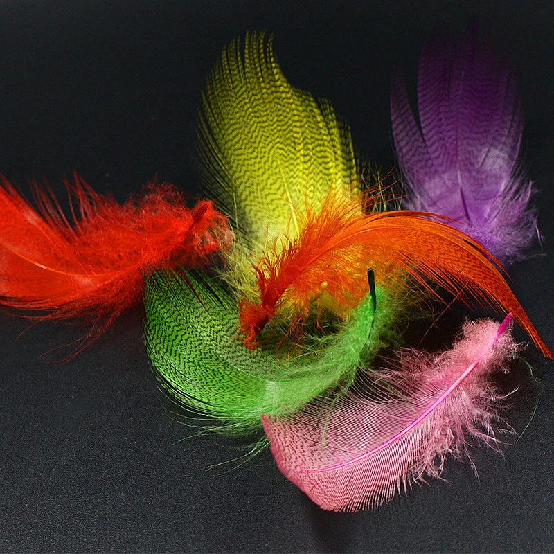 10 colors new spots and pitting CDC feather wild goose hackle feathers fly fishing tying materials For tying Nymph Insect Bait