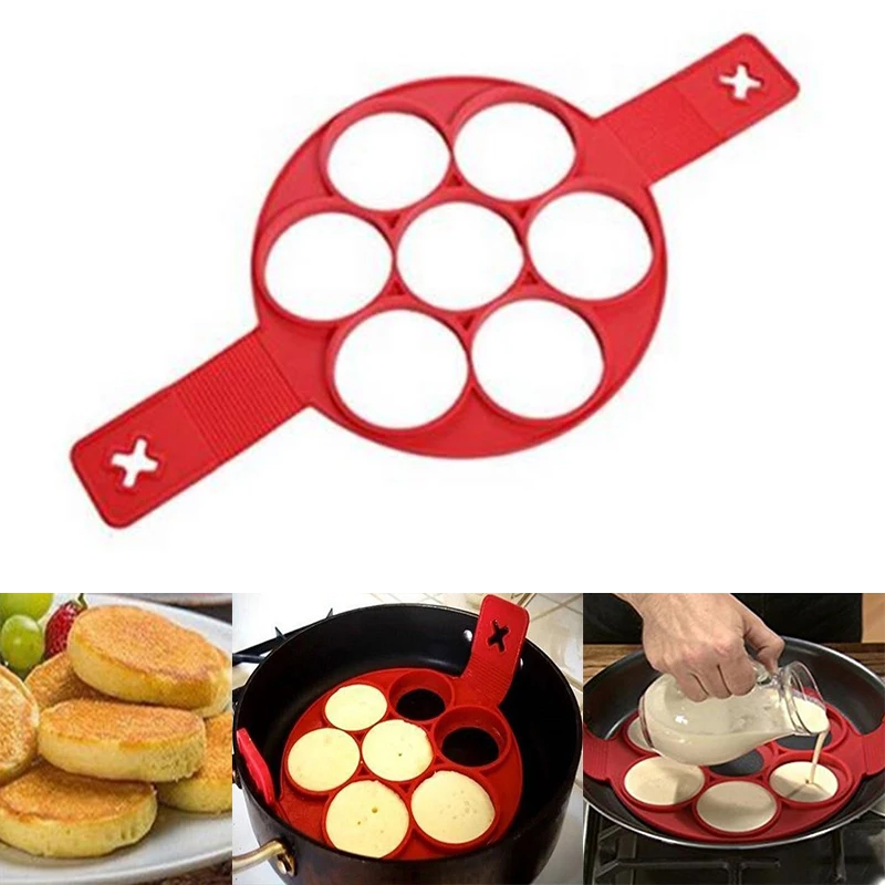 

Pancake Maker Nonstick Cooking Tool Round Heart Pancake Maker Egg Cooker Pan Flip Eggs Mold Kitchen Baking Accessories