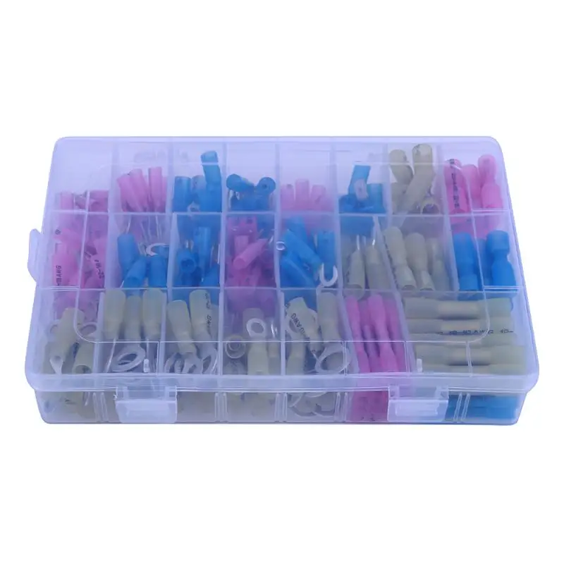 

250PCS Insulated Terminators Cable Wire Terminals Solder Sleeve Assorted Butt Heat Shrink Connectors Kit