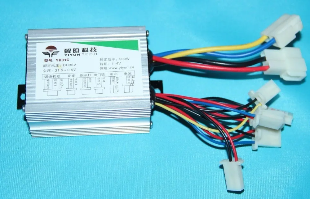 Top E-bike scooter 36V 500W Motor Brushed Controller Speed Control+Thumb Twist Throttle 4