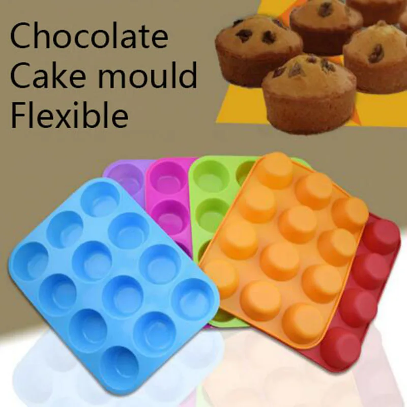 

Silicone Chocolate Cake Mold Muffin Cup & Bakeware Combination NonStick Oven Safe Cup Cakes Pastry Baking Tools For Bakery Tool