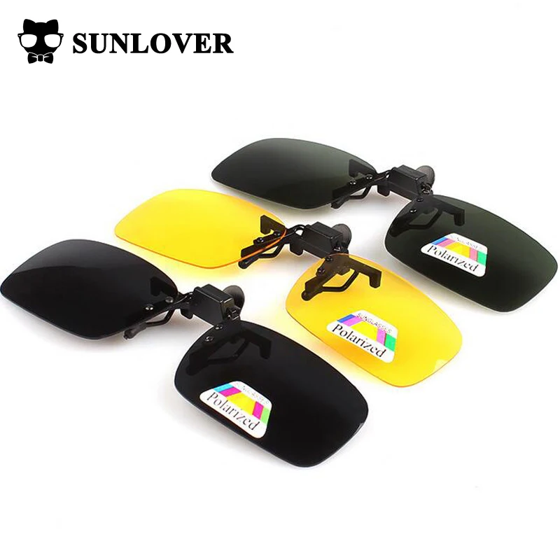 Drop Shipping Portable Polarized Clip On sunglasses Driving Night