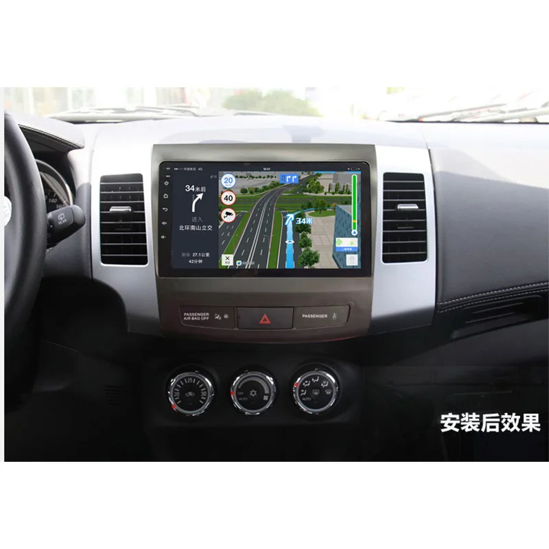 Best Aoluoya 9" IPS 4G RAM 32G RAM Octa Core Android 8.0 CAR DVD PLAYER  For Mitsubishi Outlander 2006-2011 2012 Radio GPS Navigation 5