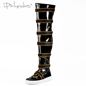 شراءالوردي النخيل النساء شقة كعب الأحذية سميكة سوليد رياضية أنحاء الركبة الأحذية سميكة الإسفنج داخل الدافئة الشتاء حذاء الثلج عالي الرقبة دافئ ...