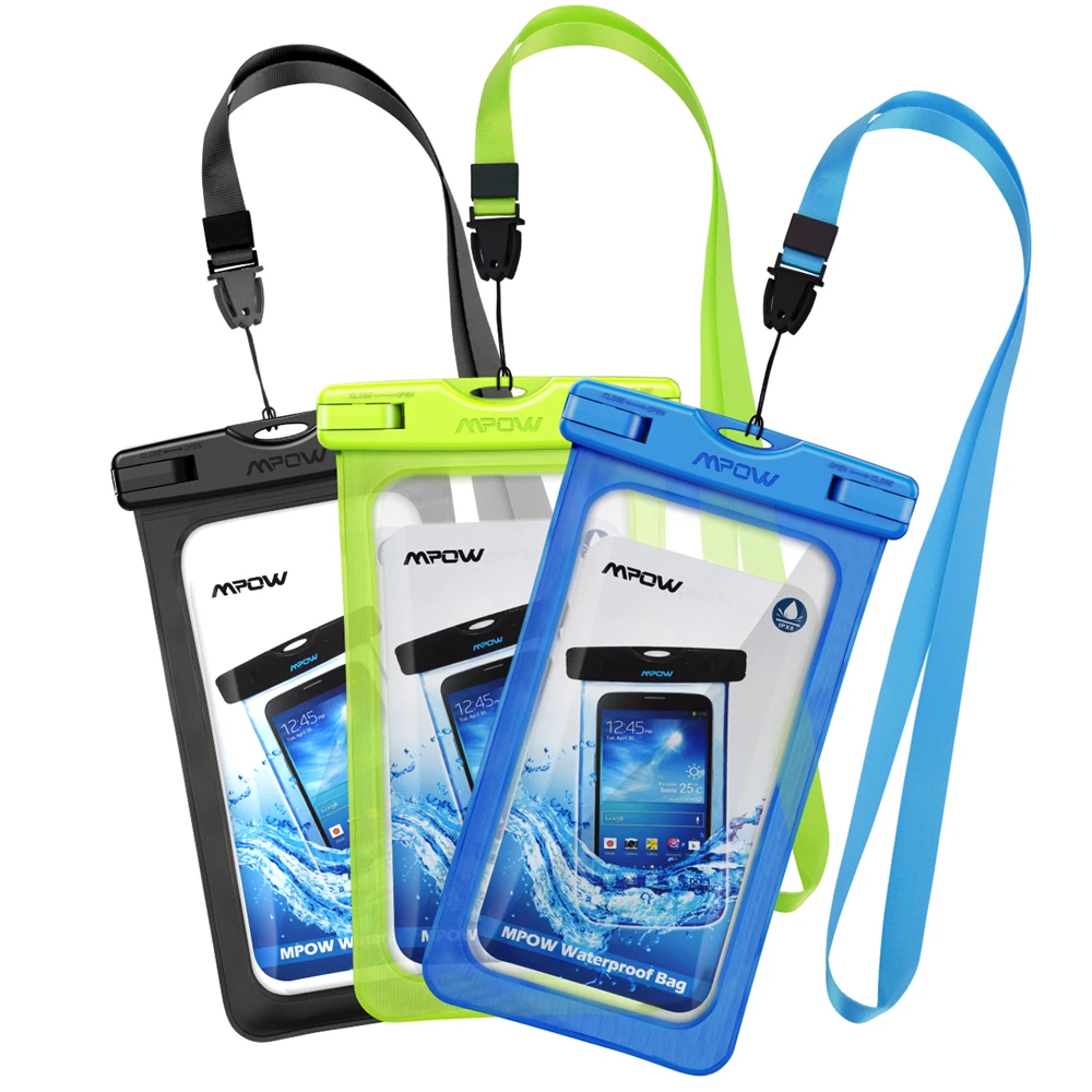 Original Mpow 3pcs 6.0'' IPX8 Waterproof Phone Case