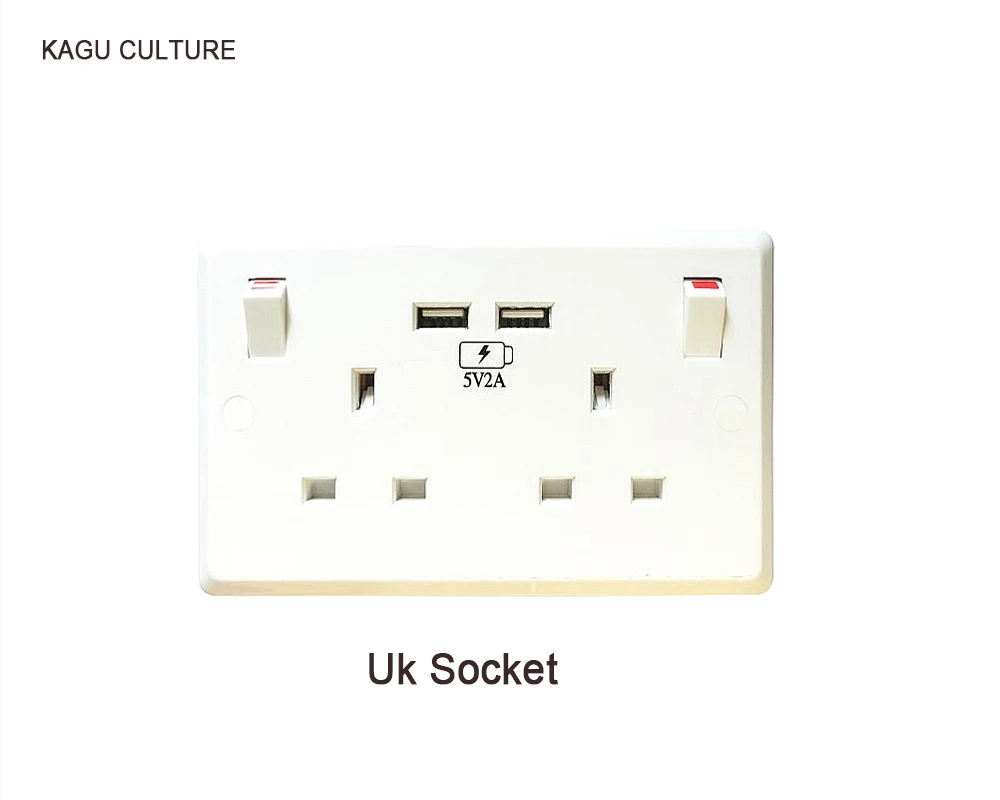 UK Standard Power SocketAC 110250V 13A Home Wall Adapter Quick Charge