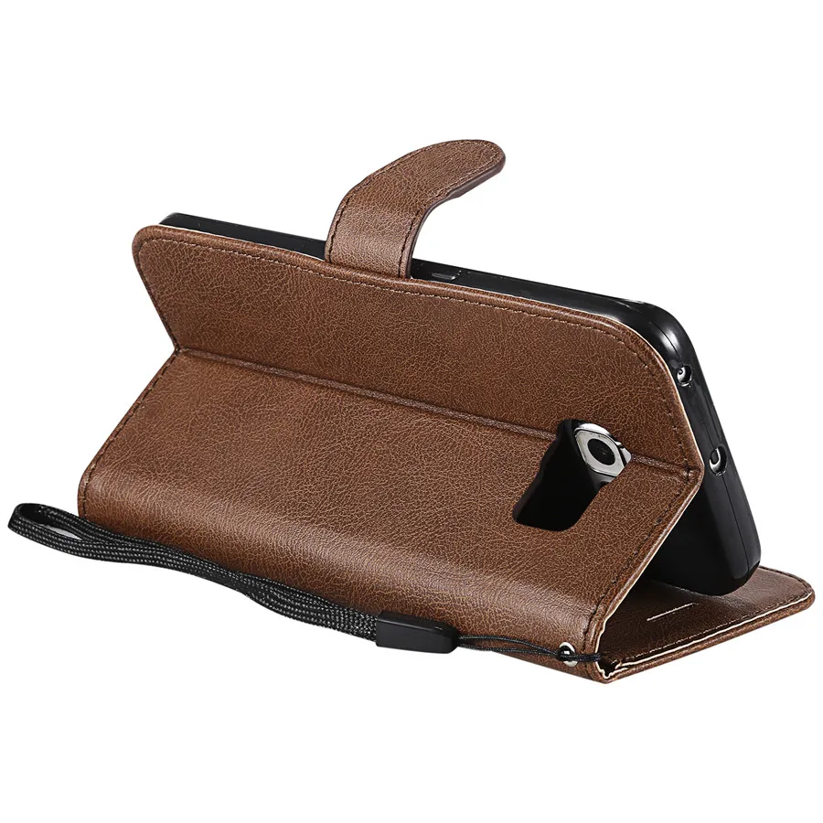 Luxury Magnetic Wallet PU Leather Case For SAMSUNG S6 Edge+ Card Holder Flip Stand Phone Cover For Galaxy S6 Fundas w Card Slots (29)