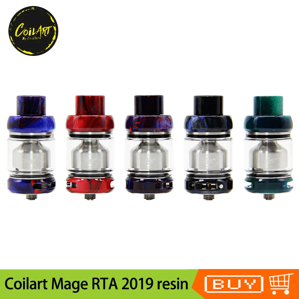 Оригинальный резервуар Coilart Mage RTA 2019 из смолы 24 мм двойные катушки объем сока 4 5 мл